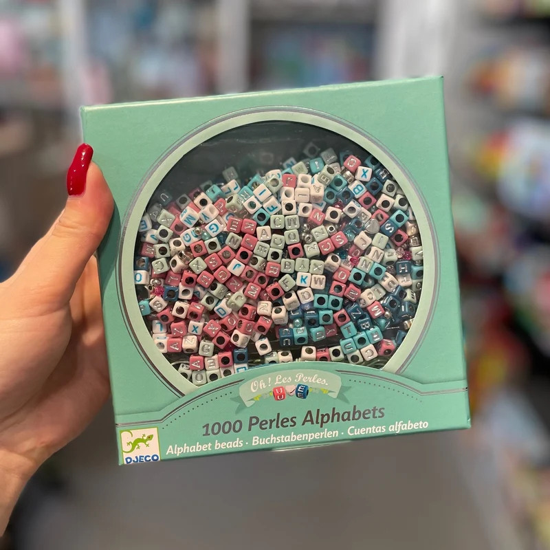 Set zum Basteln von Schmuck - Silberne Buchstaben