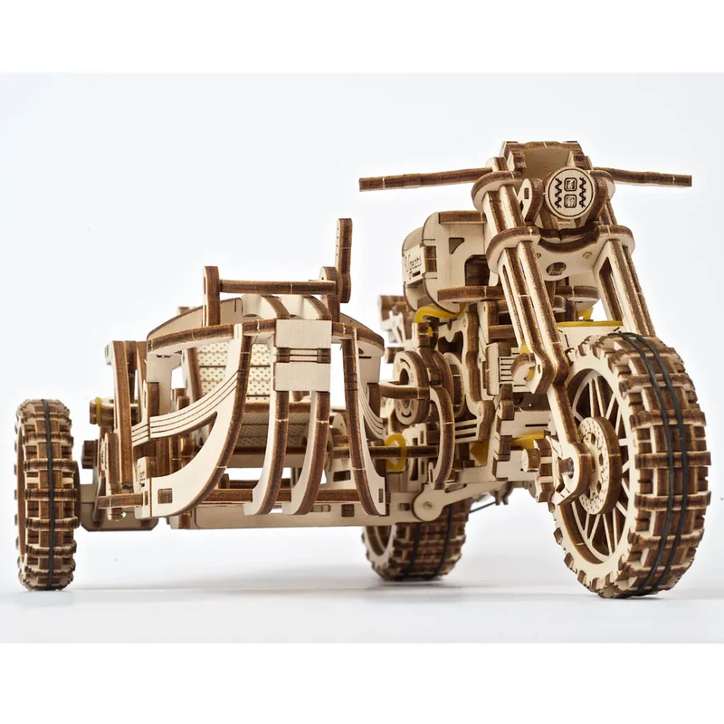 UGEARS 70137 - Scrambler UGR - 10 mit Beiwagen