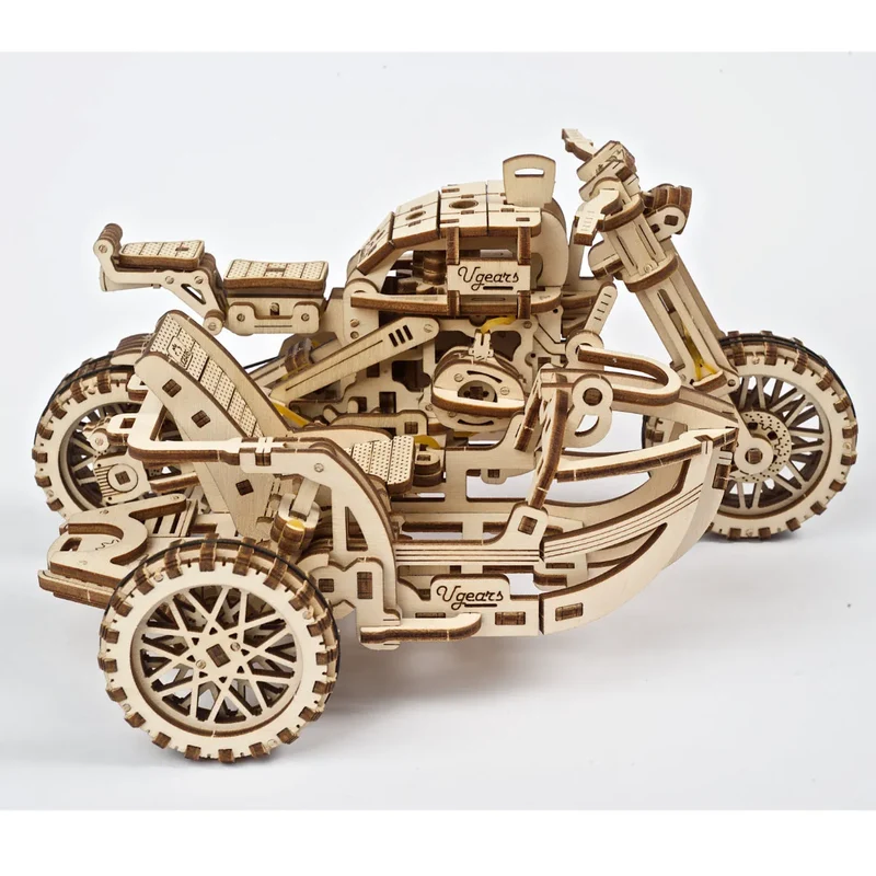 UGEARS 70137 - Scrambler UGR - 10 mit Beiwagen