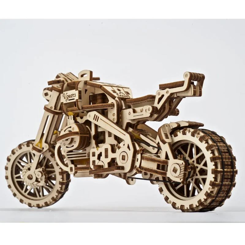 UGEARS 70137 - Scrambler UGR - 10 mit Beiwagen
