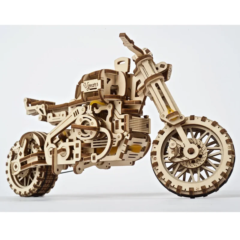 UGEARS 70137 - Scrambler UGR - 10 mit Beiwagen