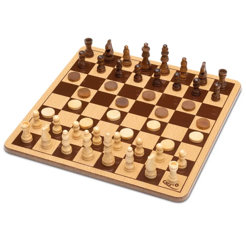 Cayro the Games - Schach und Dame in Metallbox
