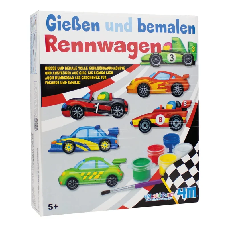 4M - Rennwagen Gips - und Malset