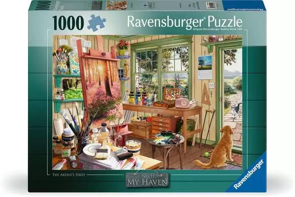 PFG Ravensburger My Haven #11 - Artist's Shed, Steve Read (1000pcs) (Usage/Used - PUZZLES FOR GOOD)