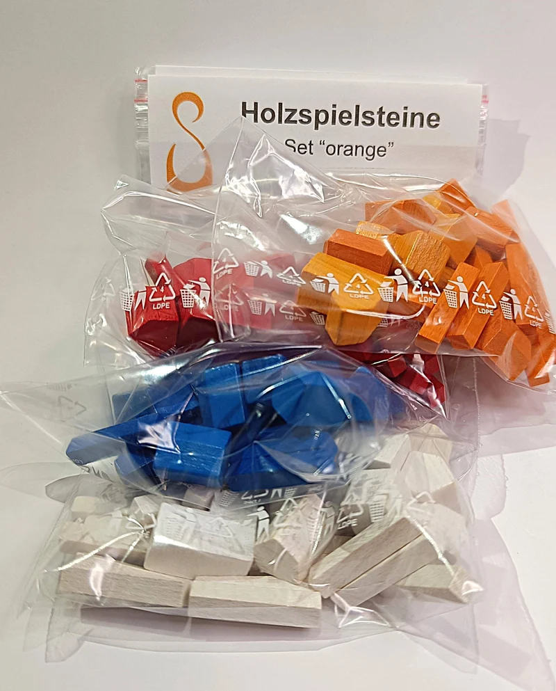 Bundle: Holzspielsteine-Set (kompatibel mit Catan)