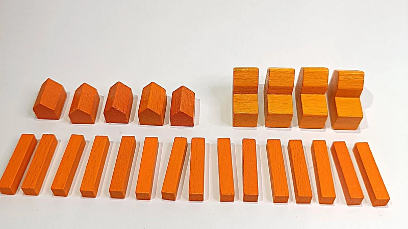 Bundle: Holzspielsteine-Set (kompatibel mit Catan)