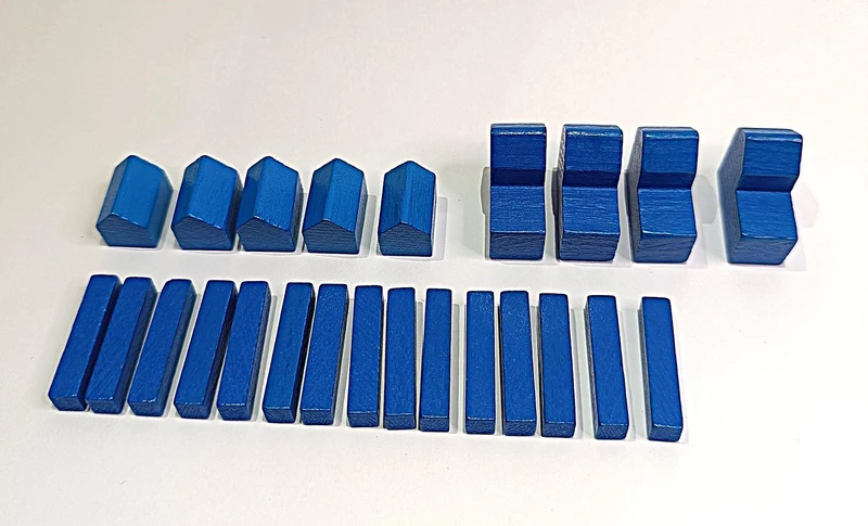 Bundle: Holzspielsteine-Set (kompatibel mit Catan)