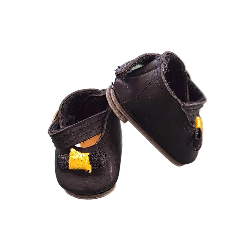 Puppen Mary Jane Schuhe Schwarz 4 cm – Kunstleder