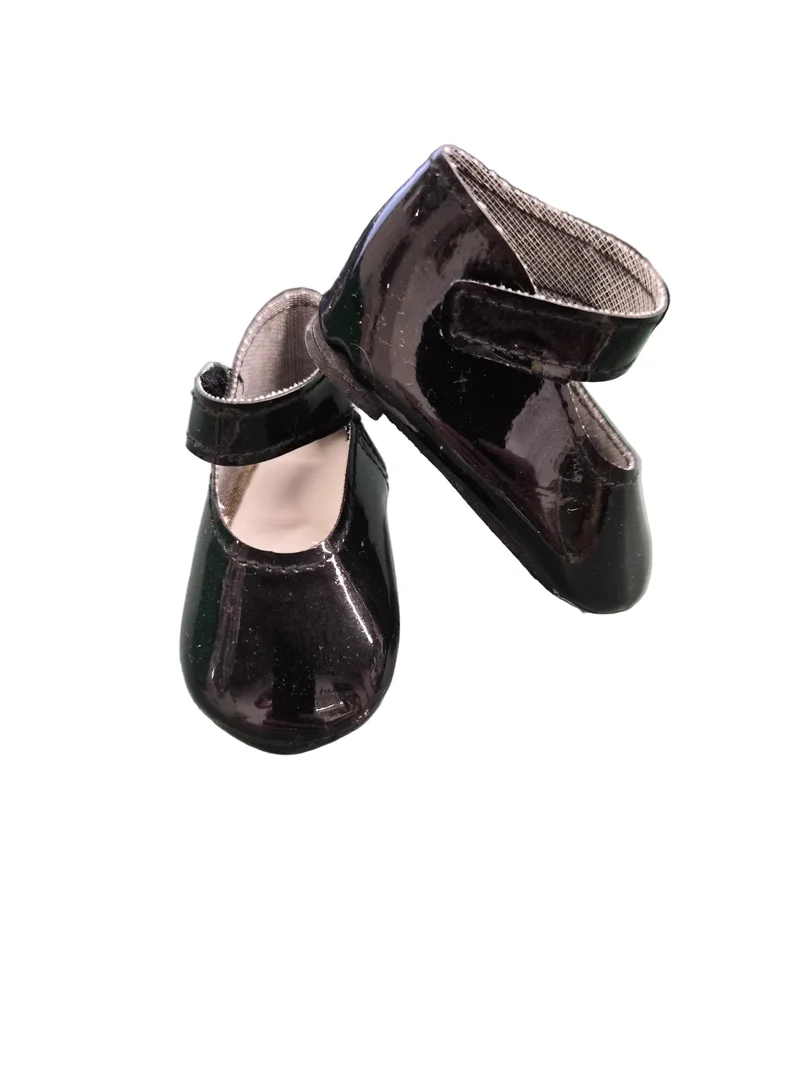 Puppen Schuhe Schwarz Lack 5 cm und 8cm