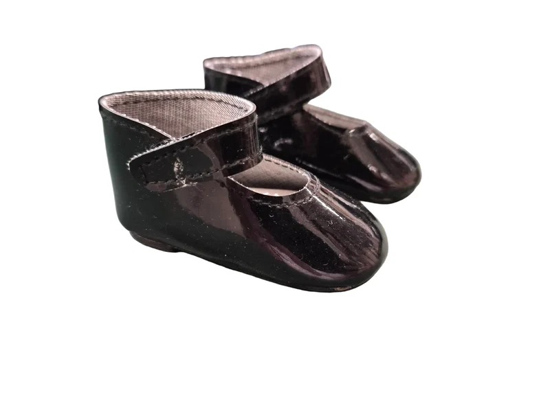 Puppen Schuhe Schwarz Lack 5 cm und 8cm