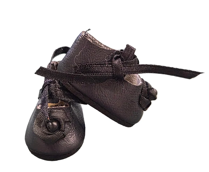 Puppen Schuhe Schwarz 4cm