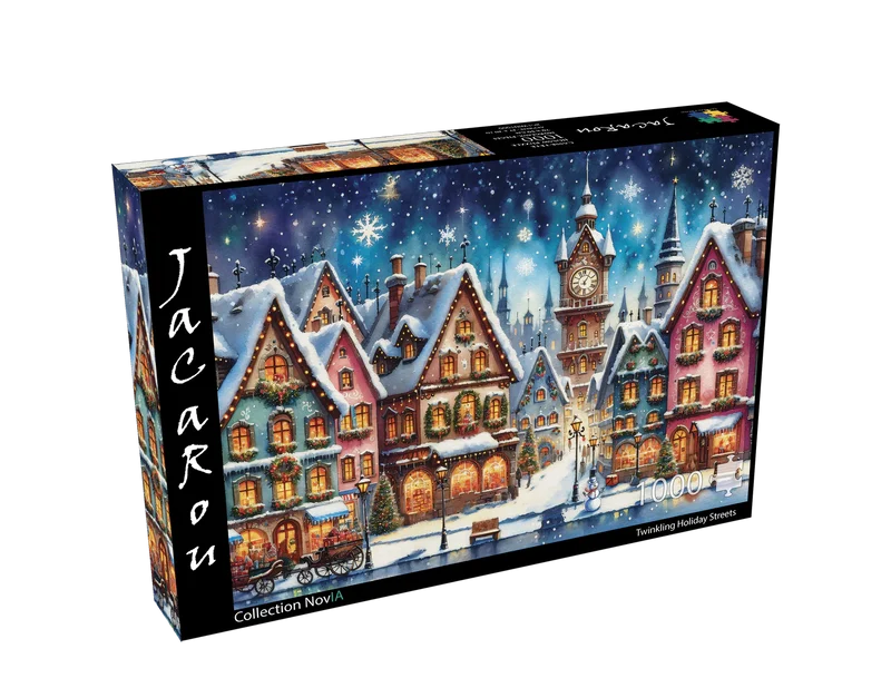 PFG Twinkling Holiday Streets - Collection NovIA (1000pcs) (Usage/Used - PUZZLES FOR GOOD)