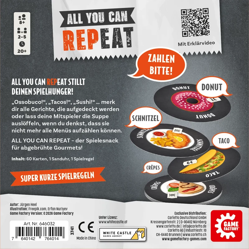All You Can Repeat, deutsch
