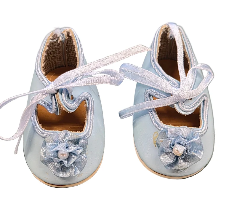 Puppen Schuhe Hell Blau 6 cm