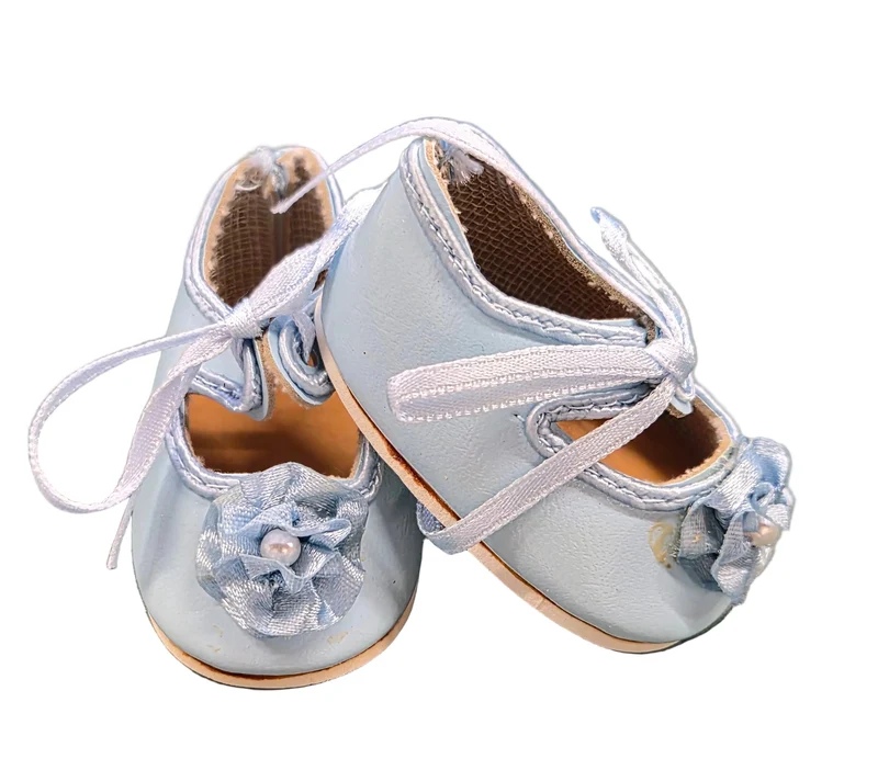 Puppen Schuhe Hell Blau 6 cm