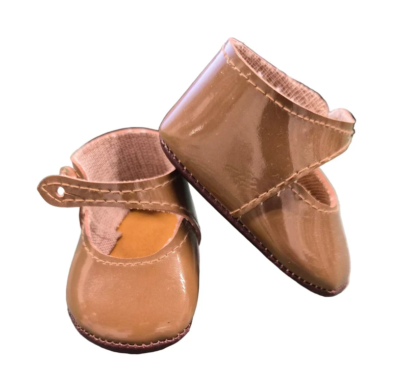 Puppen Schuhe Braun 8 cm