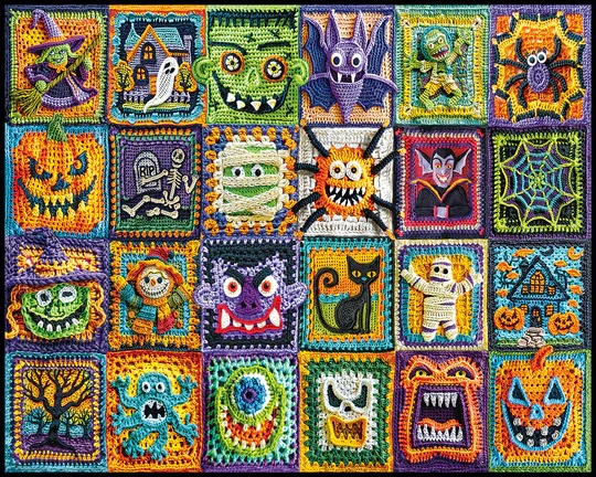 PFG Halloween Crochet, Jessica White (1000pcs) (Usage/Used - PUZZLES FOR GOOD)