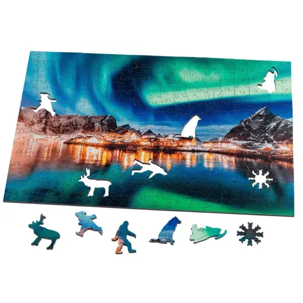 PFG Northern Lights (WOOD) (Usagé/Used - PUZZLES FOR GOOD)