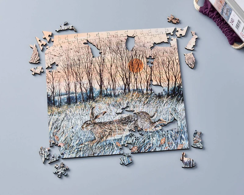 PFG Hare at Sundown (WOOD) (Usagé/Used - PUZZLES FOR GOOD)
