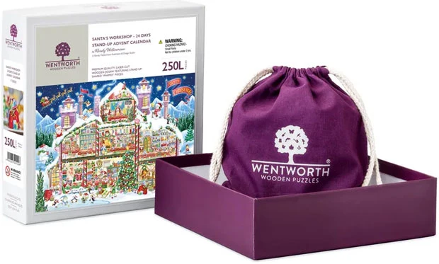 PFG Santa's Workshop - 24 Days Stand-Up Advent Calendar (WOOD) (Usagé/Used - PUZZLES FOR GOOD)