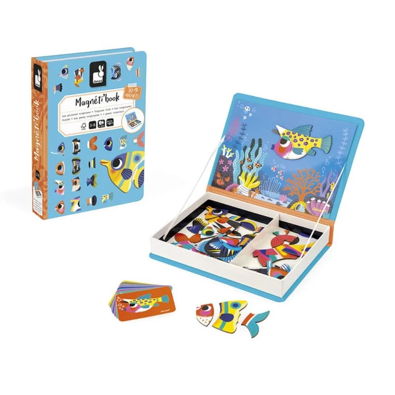 Magnetisches Puzzle Magnetibook Janod – Fische 3+