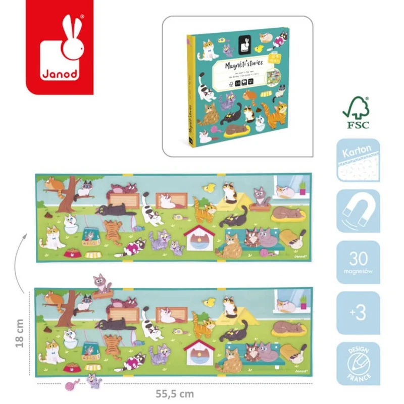 Magnetisches Puzzle Magneti'stories – Katzen 3+