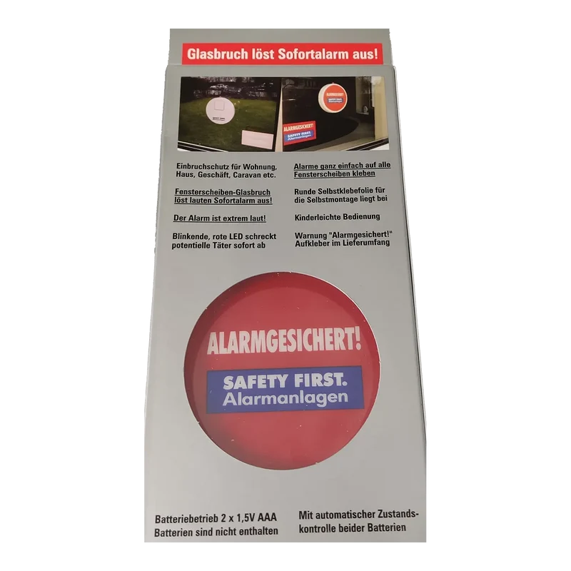 Glasbruchmelder für Fenster 2er-Set
