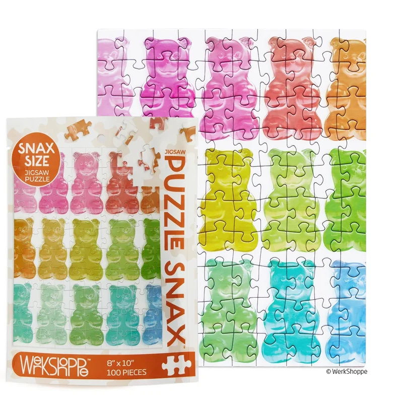PFG Puzzle Snax - Gummy Bears (100pcs) (Usage/Used - PUZZLES FOR GOOD)