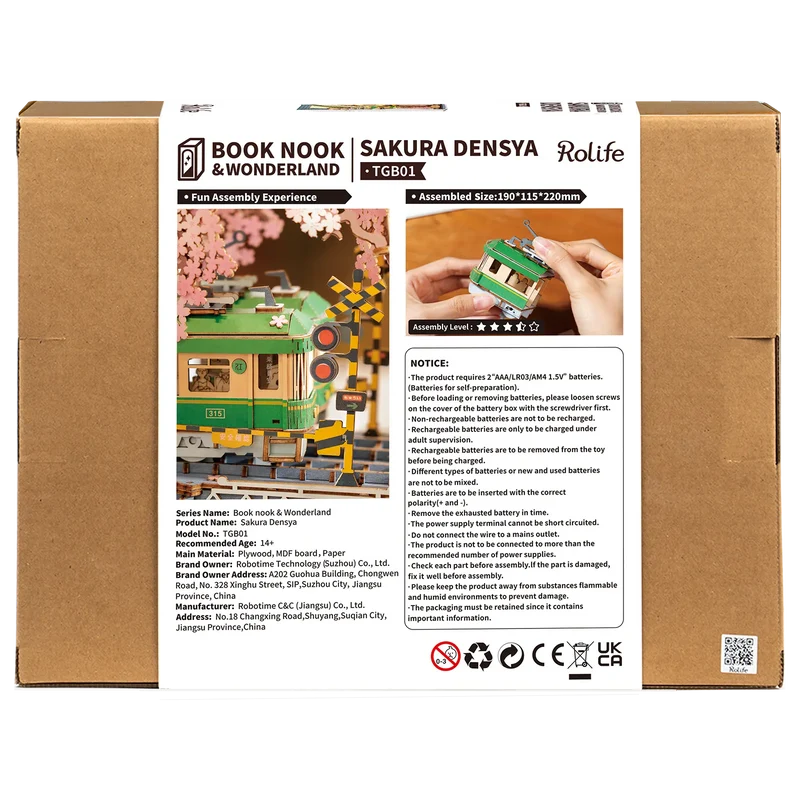 Robotime Book Nook Sakura Densya TGB01