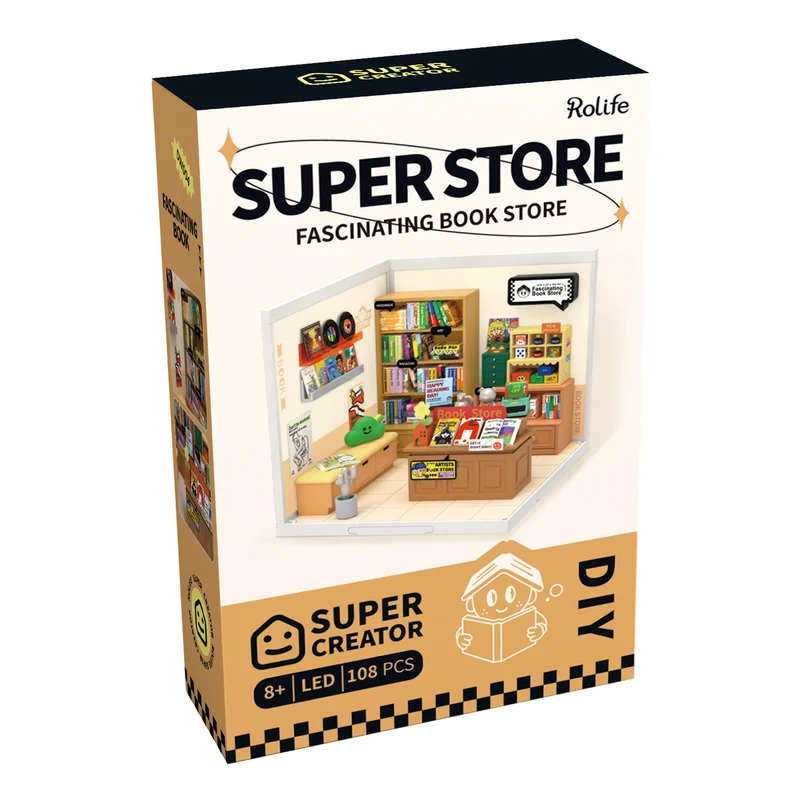 Robotime Fascinating Book Store DW004
