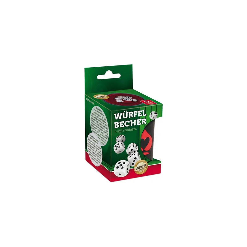 Premium Würfelbecher (inkl. 6 Würfel), sprachunabhängig