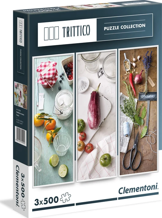 PFG Trittico - Mediterranean Taste (3x500pcs) (Usage/Used - PUZZLES FOR GOOD)