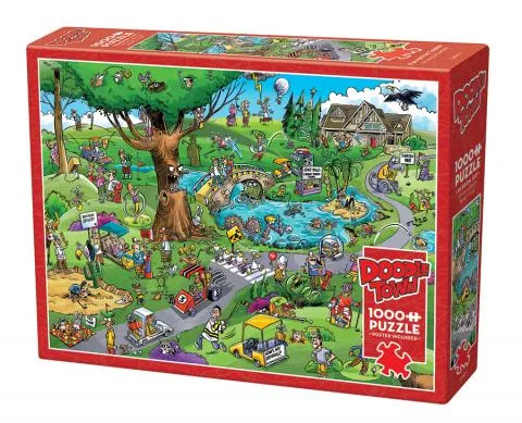 PFG DoodleTown: Par for the Course, Dave Whamond (1000pcs) (Usage/Used - PUZZLES FOR GOOD)