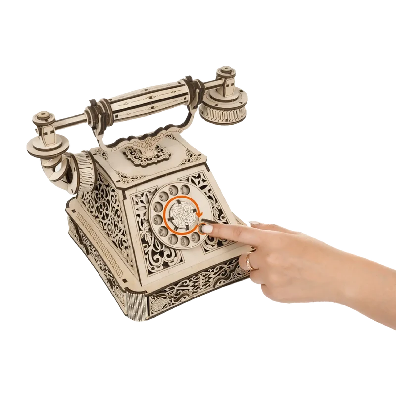 3D-Holzpuzzle Retro Telefon