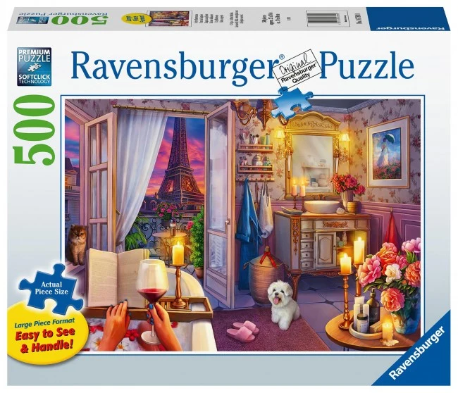 PFG Ravensburger Cozy Bathroom (500 Large) (Usage/Used - PUZZLES FOR GOOD)