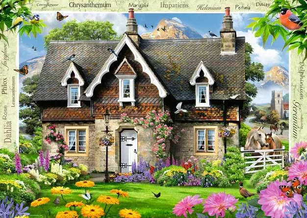 PFG Ravensburger Country Cottage Collection No 15 - Hillside Cottage (1000pcs) (Usage/Used - PUZZLES FOR GOOD)