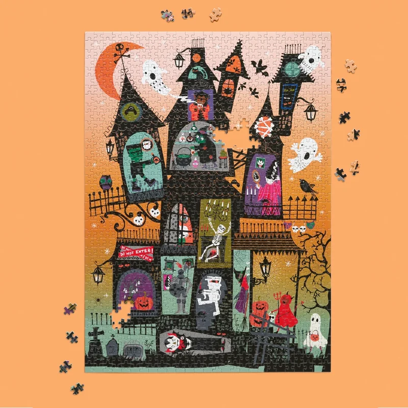 Haunted House Halloween (1000pcs) (GLITTER)