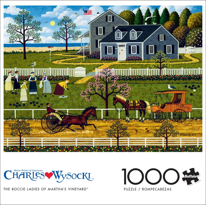 PFG The Boccie Ladies of Martha's Vineyard, Charles Wysocki (1000pcs) (Usage/Used - PUZZLES FOR GOOD)