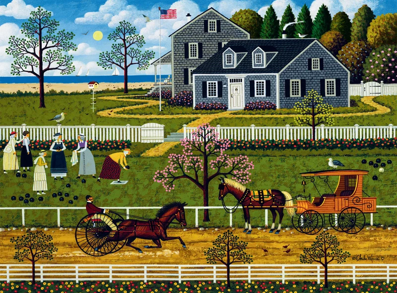 PFG The Boccie Ladies of Martha's Vineyard, Charles Wysocki (1000pcs) (Usage/Used - PUZZLES FOR GOOD)