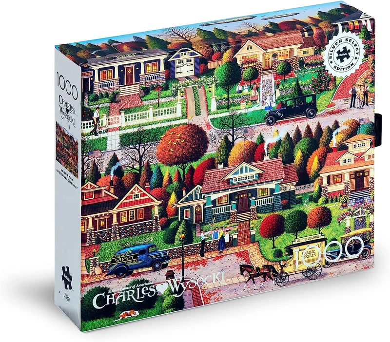 PFG Silver Select - Labor Day in Bungalowville, Charles Wysocki (1000pcs) (Usage/Used - PUZZLES FOR GOOD)