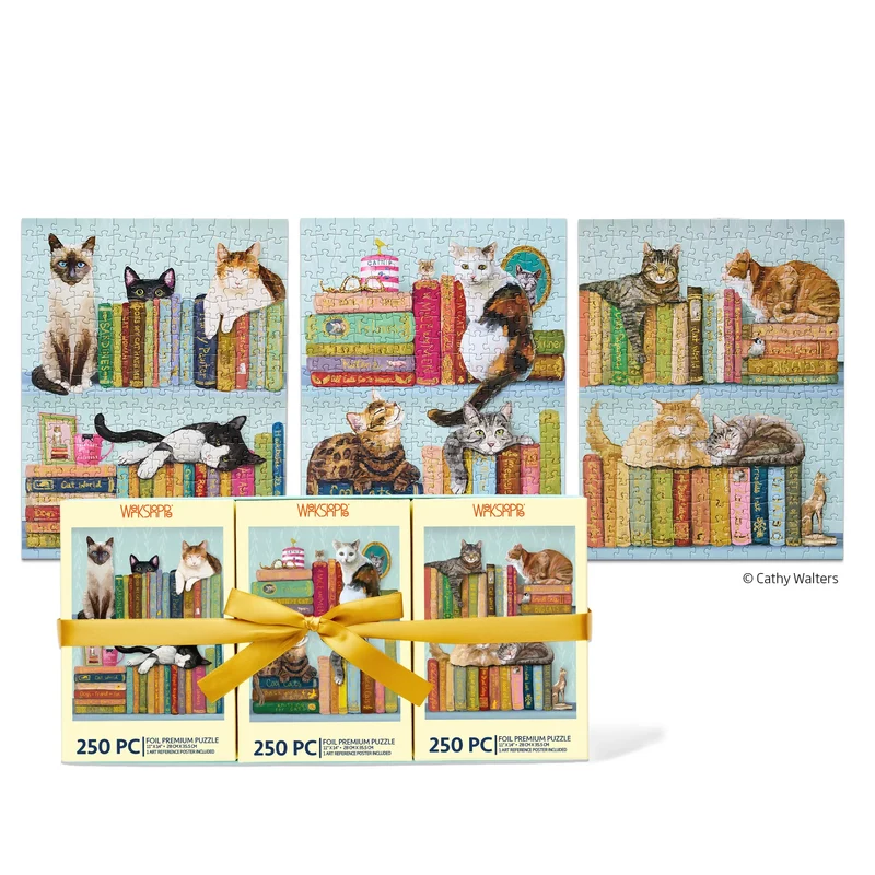 Gift Set - Cats on Books (3 x 250pcs)