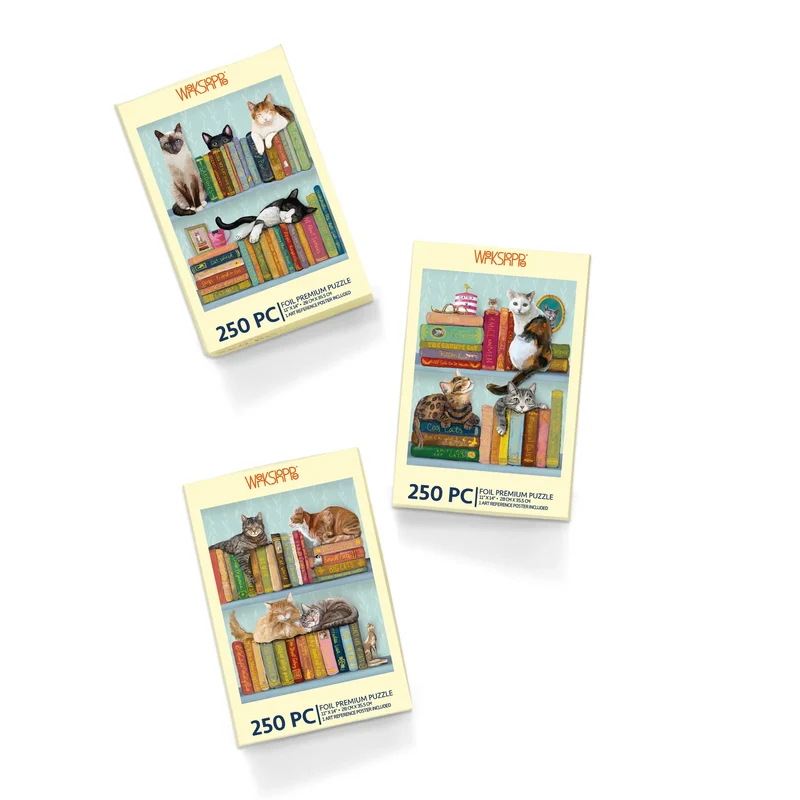 Gift Set - Cats on Books (3 x 250pcs)