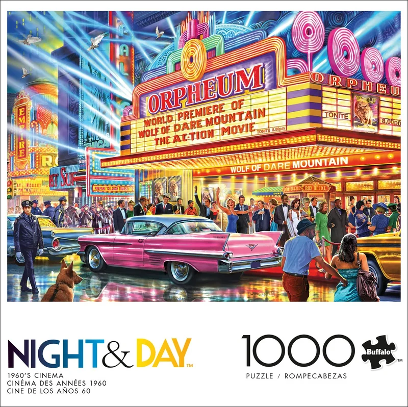 PFG Night & Day - 1960's Cinema (1000pcs) (Usage/Used - PUZZLES FOR GOOD)