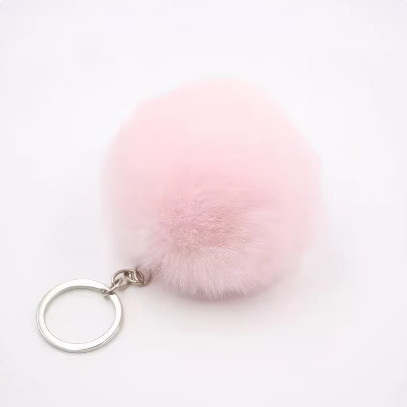 Pom Pom Schlüsselanhänger, pink