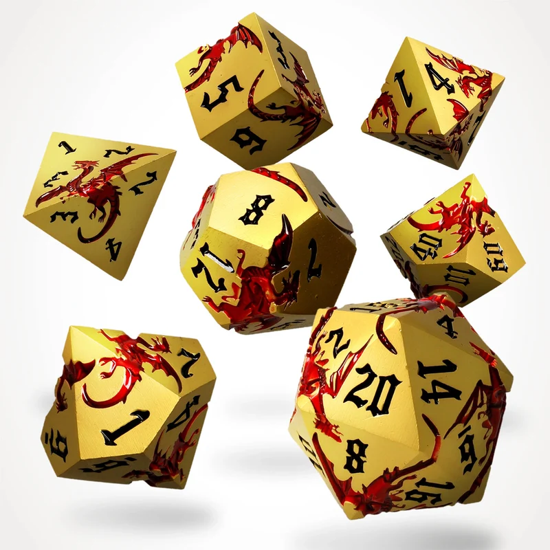 Wyrmgold - Metall-Würfelset RPG