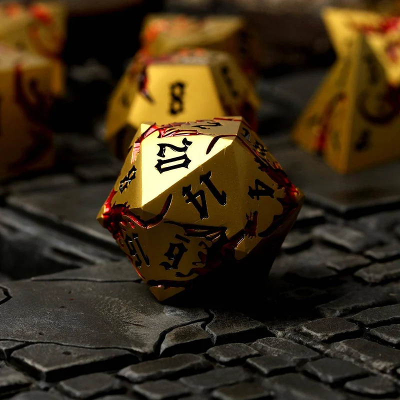 Wyrmgold - Metall-Würfelset RPG