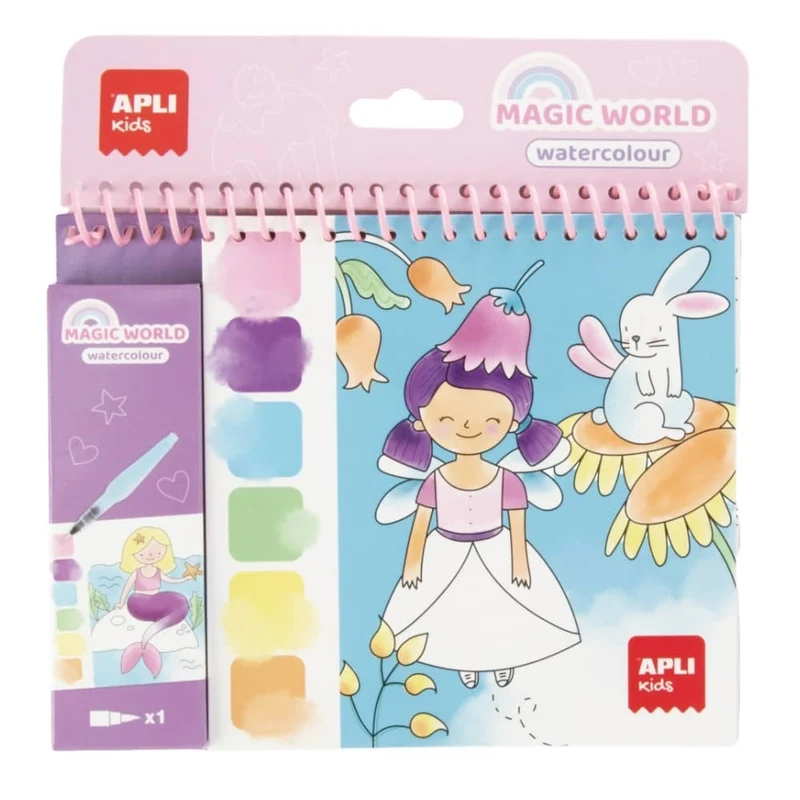 Aquarellmalbuch mit Wasserpinsel