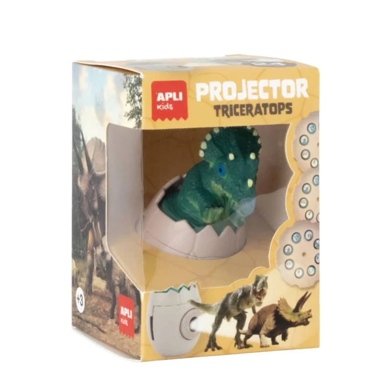 Projektor mit austauschbaren Discs – Triceratops-Dinosaurier