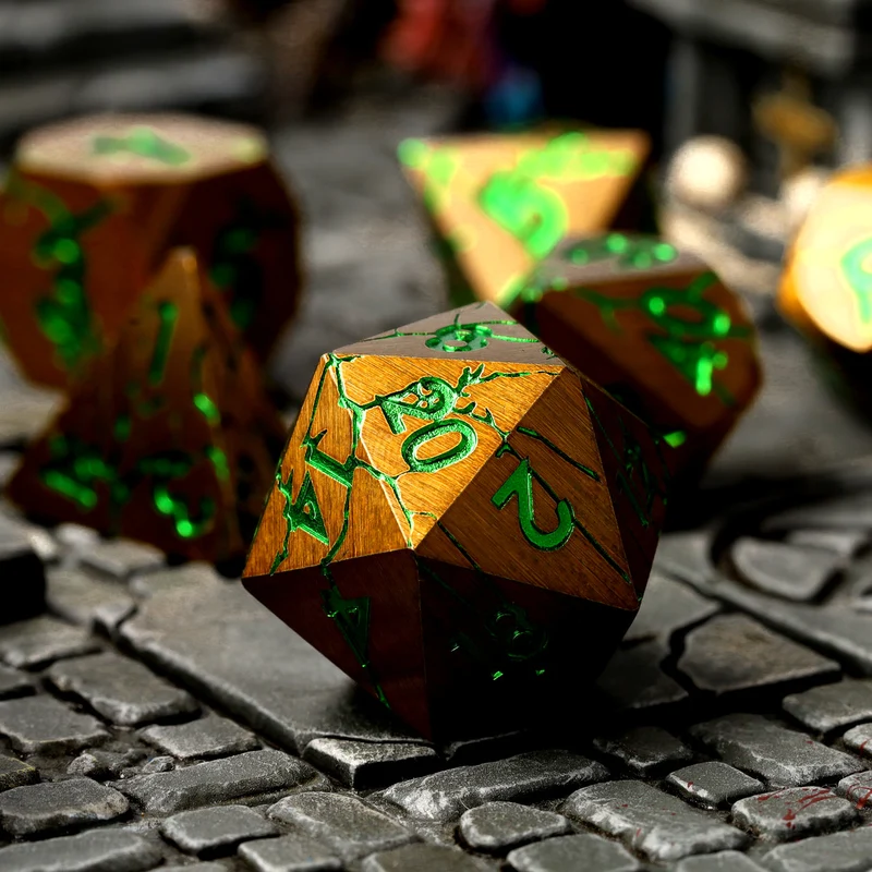 Gorgon Gaze - Metall-Würfelset RPG, -