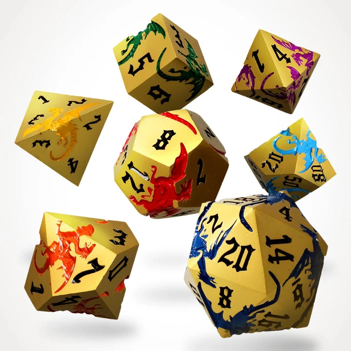 Aurum Ascension - Metall-Würfelset RPG, -